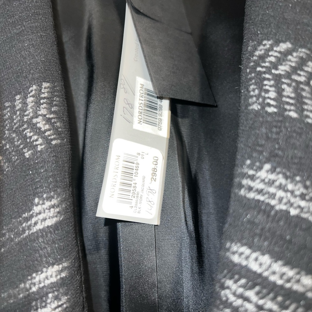 NWT Classiques Entier Women’s Sz L Black White Coat Jacket Blazer Long Sleeve - Picture 8 of 10